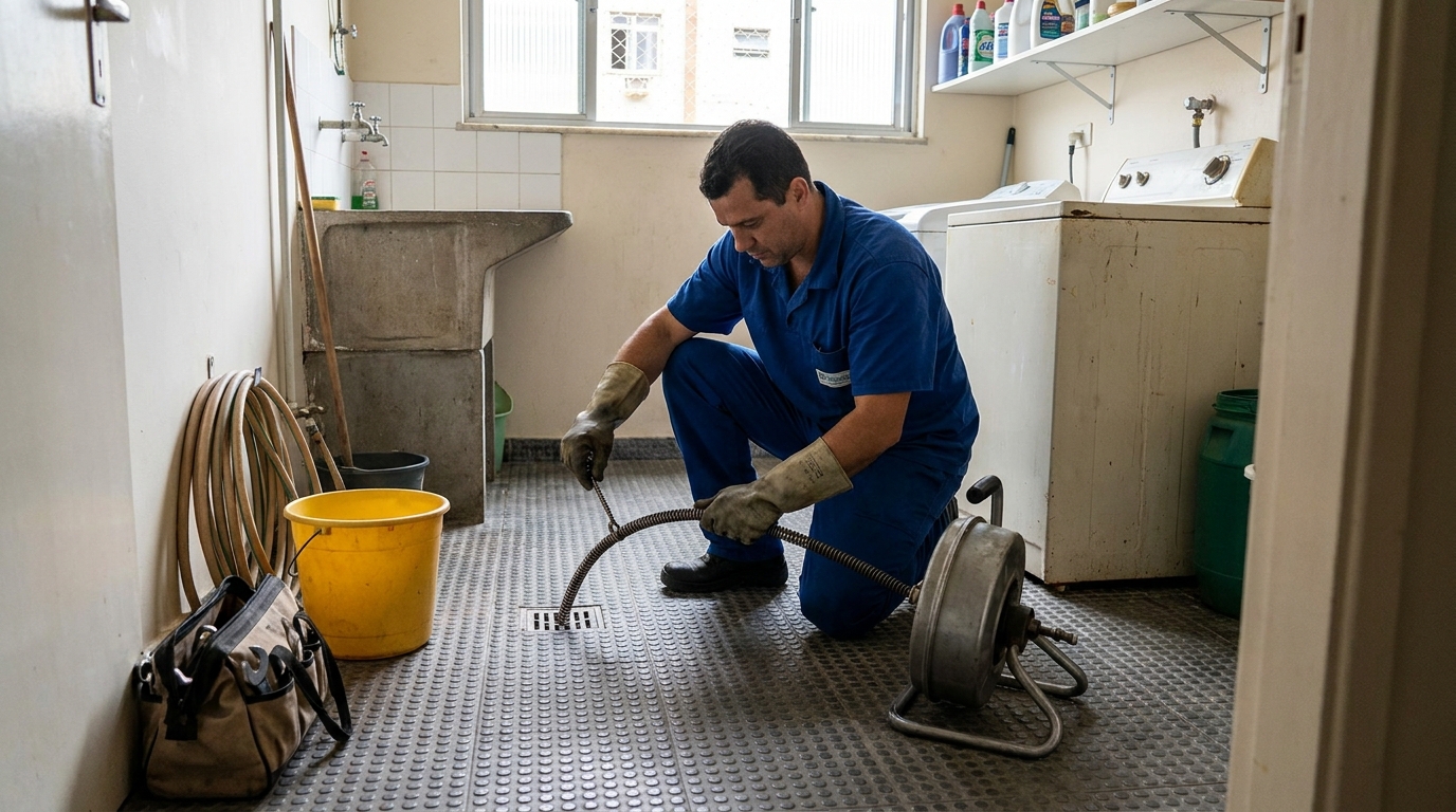 Desentupimento de ralo profissional em Barueri‑SP