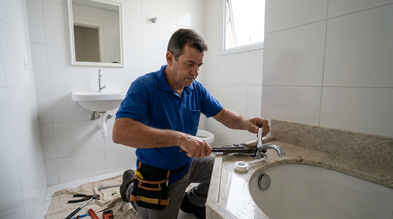 Instalação de torneira de cozinha em Barueri‑SP